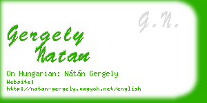 gergely natan business card