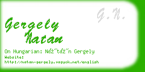 gergely natan business card